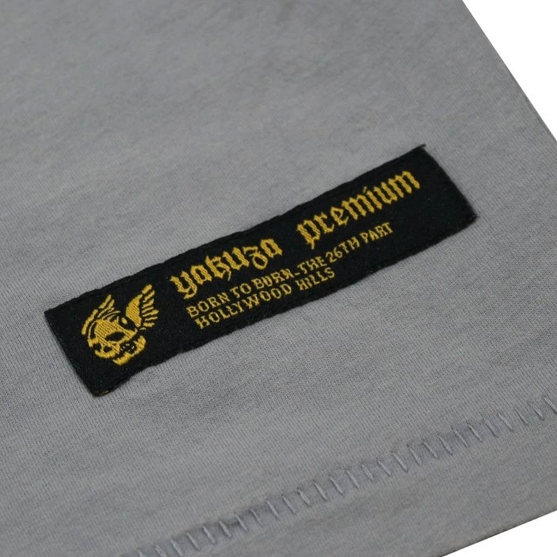 T-krekls Yakuza Premium Rude and Rough Born to Burn - Los Angeles grey