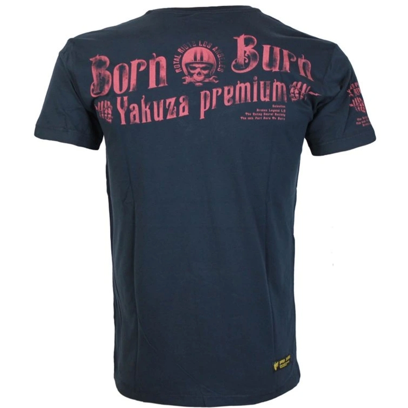 T-krekls Yakuza Premium Hell Rider - Born to Burn tumši zils