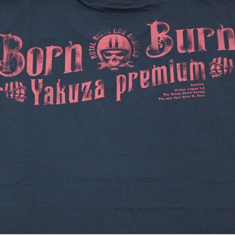 T-krekls Yakuza Premium Hell Rider - Born to Burn tumši zils