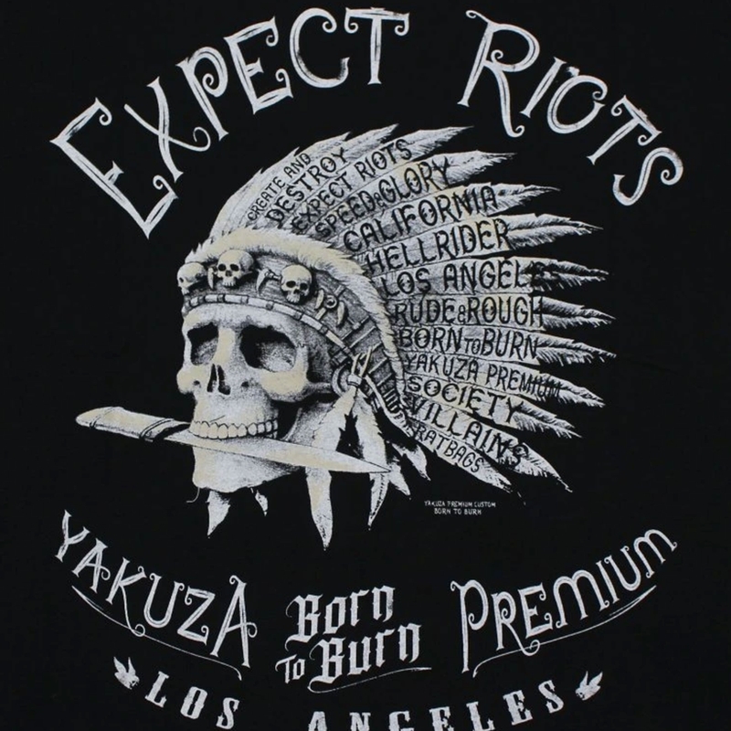 T-krekls Yakuza Premium Expect Riots - Los Angeles black