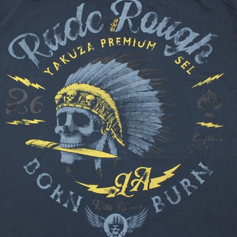 T-krekls Yakuza Premium Rude and Rough - Los Angeles tumši zils