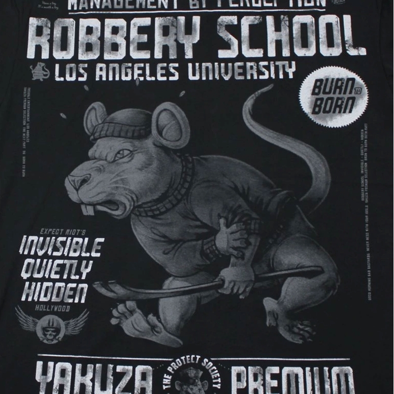 T-krekls Yakuza Premium laupīšanas skola - Losandželosa melns