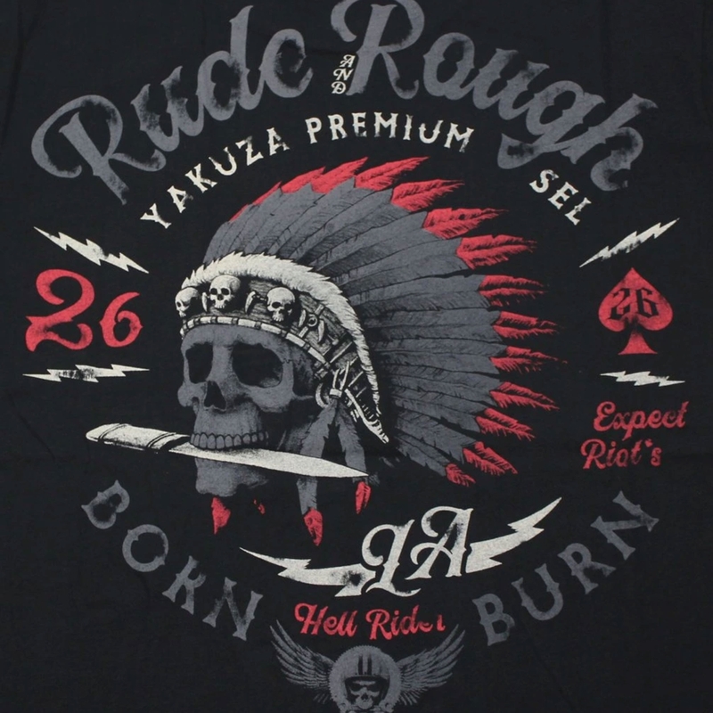T-krekls Yakuza Premium Rude and Rough - Los Angeles black