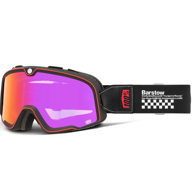 Motokrosa brilles 100% Barstow Erban ar sarkanām pleksi brillēm