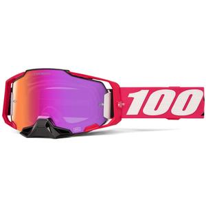 Motokrosa brilles 100% Armega Kloug ar sudraba pleksi HIPER