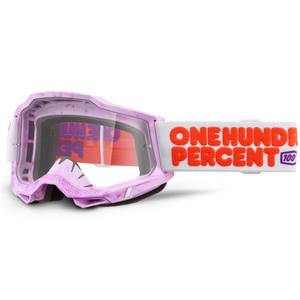 Motokrosa brilles 100% Accuri 2 Hundreds ar caurspīdīgu pleksi