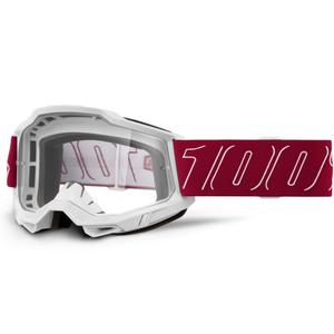 Motokrosa brilles 100% Accuri 2 Redline ar caurspīdīgu pleksi