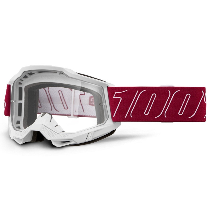 Motokrosa brilles 100% Accuri 2 Redline ar caurspīdīgu pleksi