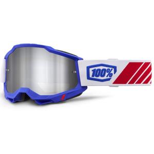 100% Accuri 2 Kolby motokrosa brilles ar sudraba lēcām