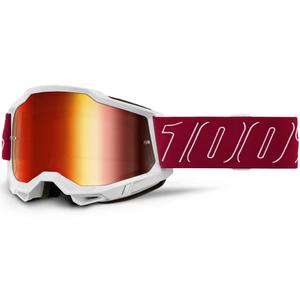 Motokrosa brilles 100% Accuri 2 Redline ar sarkanām pleksi brillēm