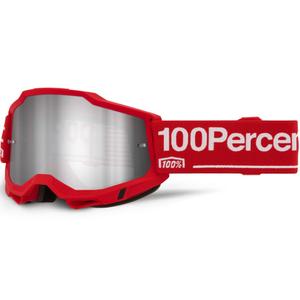 Motokrosa brilles 100% Accuri 2 Wolg ar sudraba pleksi