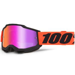 Motokrosa brilles 100% Accuri 2 Ferran ar sarkanām pleksi brillēm