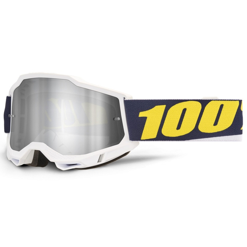 100% Accuri 2 Torc motokrosa brilles ar sudraba pleksi