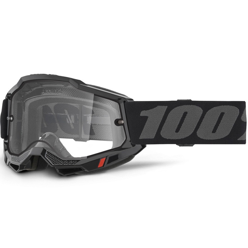100% Accuri 2 Enduro motokrosa brilles ar caurspīdīgu pleksi