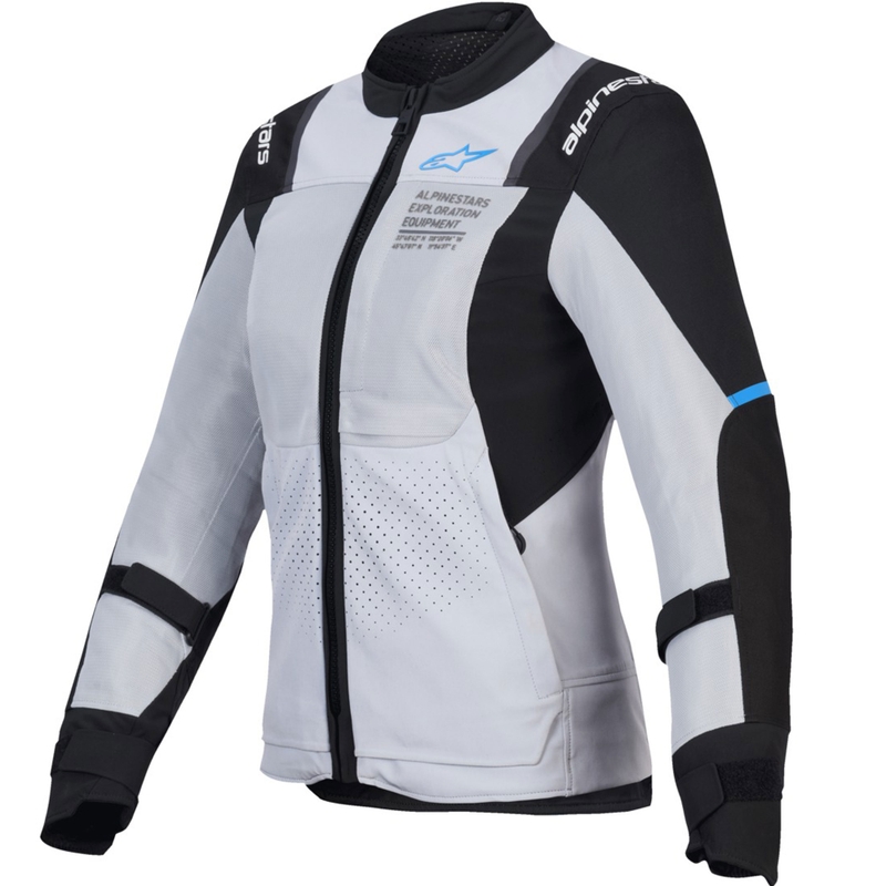 Alpinestars Stella ST-2 Air Sieviešu motocikla jaka gaiši pelēka un melna