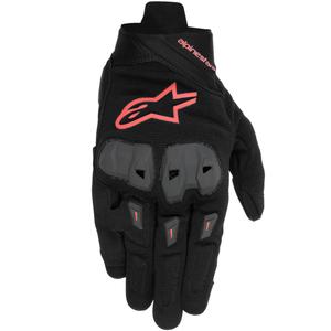 Alpinestars SP X 1 melni-fluo sarkani motocikla cimdi