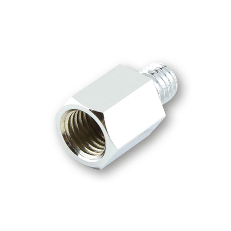 Adapteris Highsider Smart spogulim no labās puses vītnes M10 uz labās puses vītni M8 ar hromētu pārklājumu