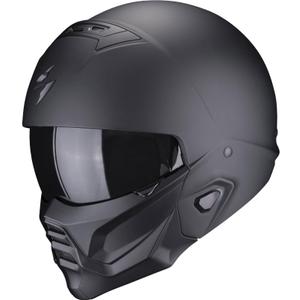 Atvērtā moto ķivere ar masku Scorpion EXO-COMBAT II Solid black matt