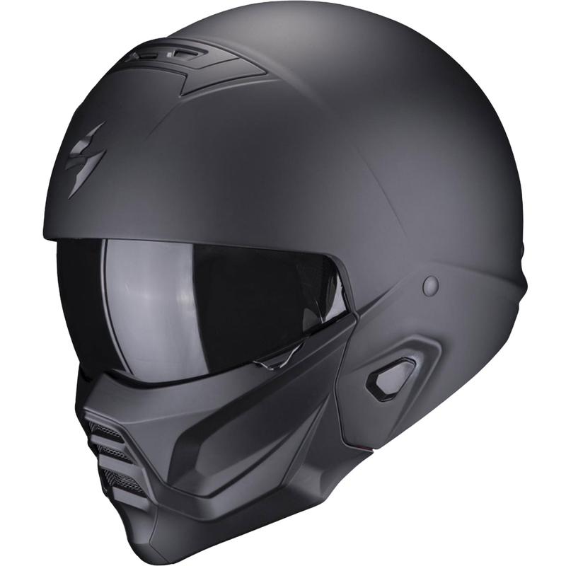 Atvērtā moto ķivere ar masku Scorpion EXO-COMBAT II Solid black matt