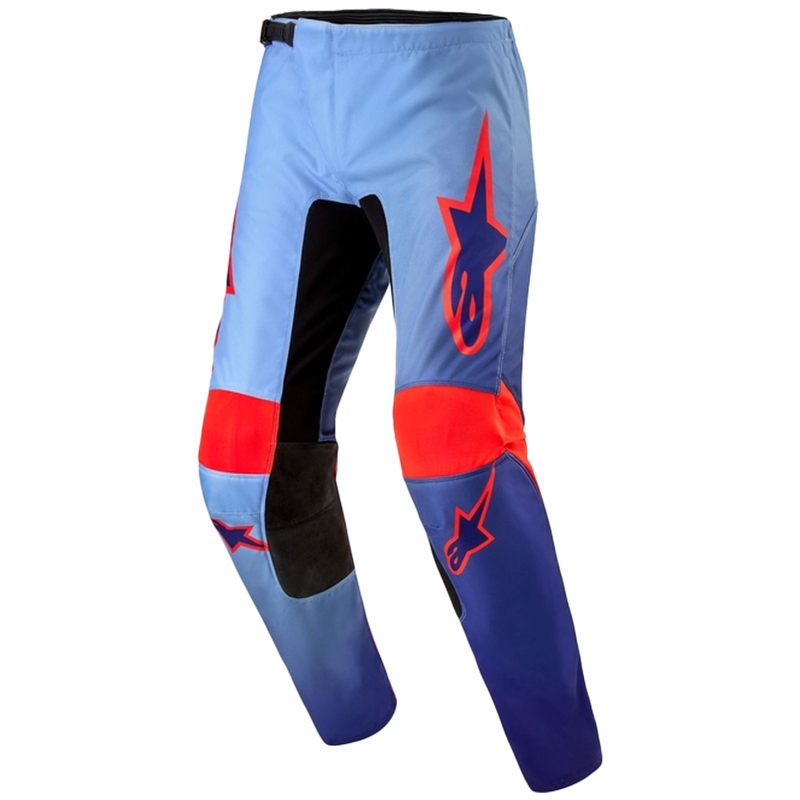 Alpinestars Fluid Lucent motokrosa bikses Blue-Light Blue-Orange