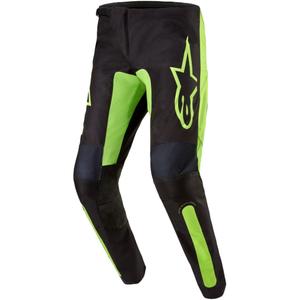 Alpinestars Fluid Lurv motokrosa bikses melnā un fluo dzeltenā krāsā