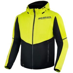 Motocikla jaka ar kapuci Shima Daybreaker black-fluo yellow