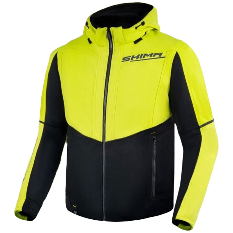 Motocikla jaka ar kapuci Shima Daybreaker black-fluo yellow