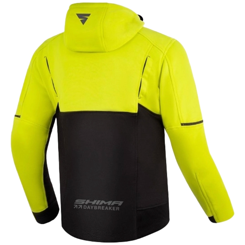 Motocikla jaka ar kapuci Shima Daybreaker black-fluo yellow