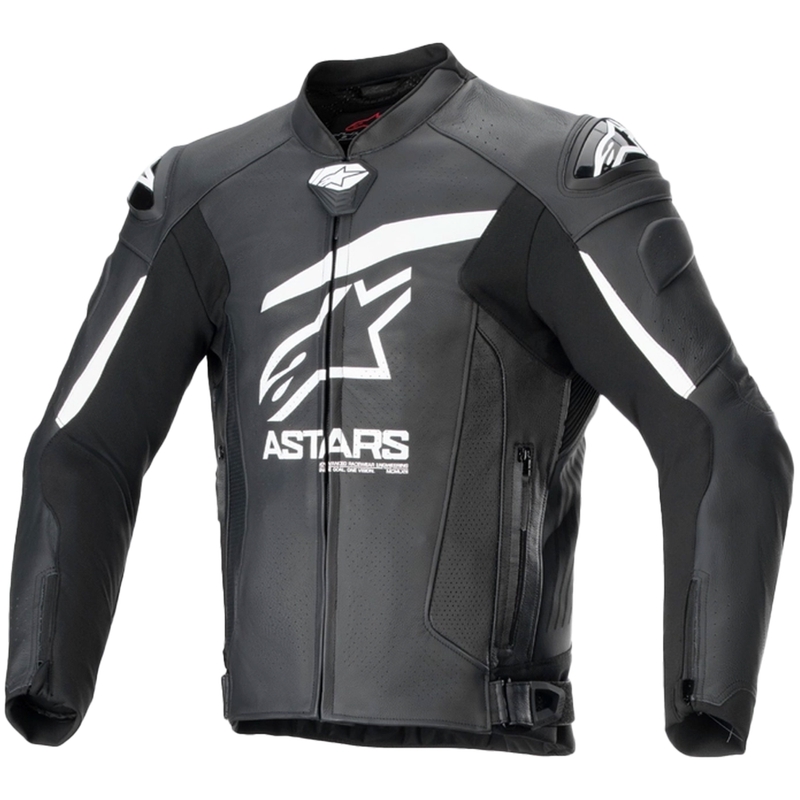 Alpinestars GP plus R 4 Airflow melnā un baltā ādas motocikla jaka