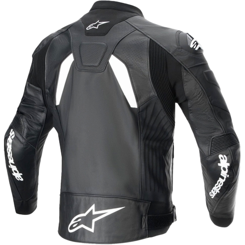 Alpinestars GP plus R 4 Airflow melnā un baltā ādas motocikla jaka