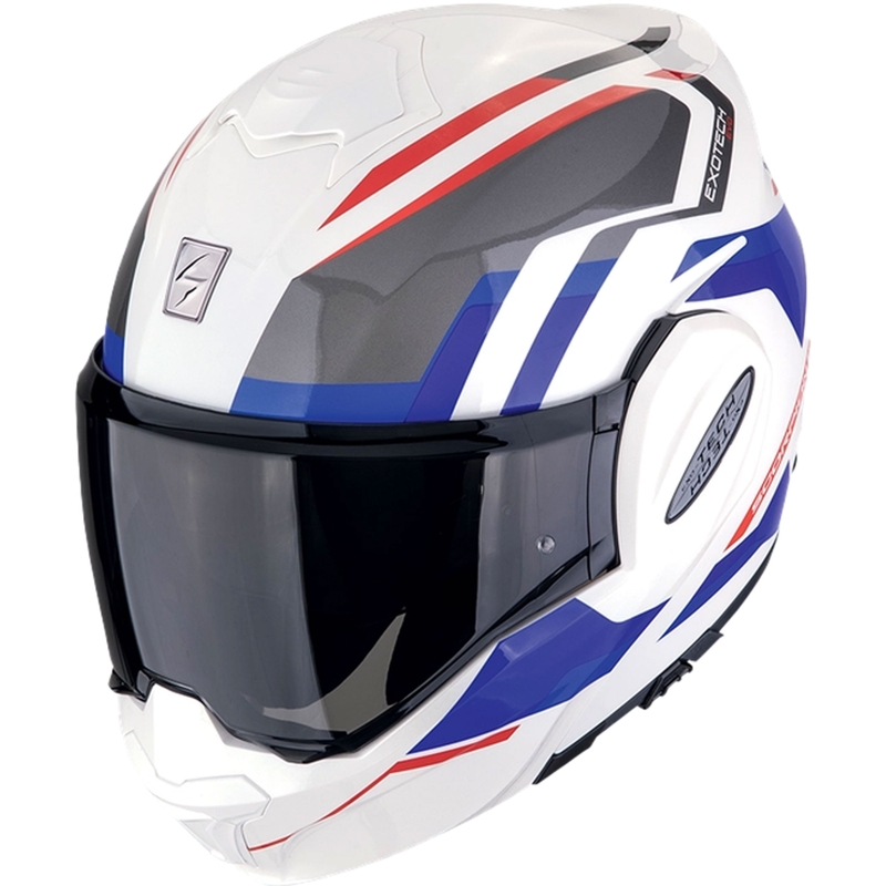 Saliekamā moto ķivere Scorpion EXO-TECH EVO FURIO balti-sarkani-zils