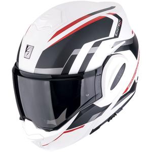 Scorpion EXO-TECH EVO FURIO atlokāmā motocikla ķivere matēti balta-melna-sarkana izpārdošana