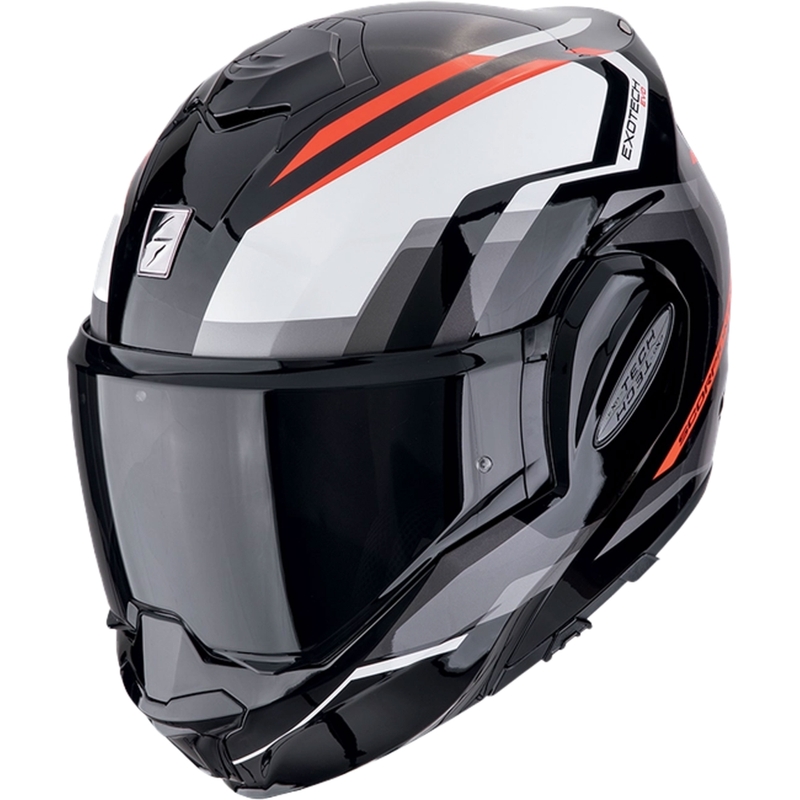Překlápěcí helma na motorku Scorpion EXO-TECH EVO FURIO černo-červená výprodej