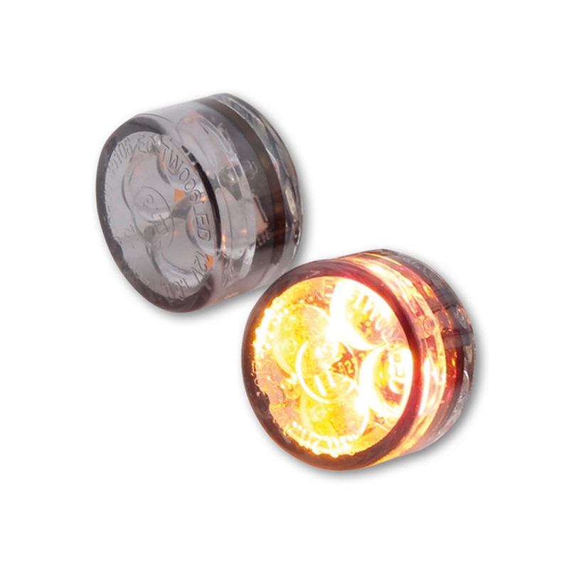 Highsider Smart Module sešpadsmit LED 3in1 dūmu pelēks motociklu pagrieziena signāls