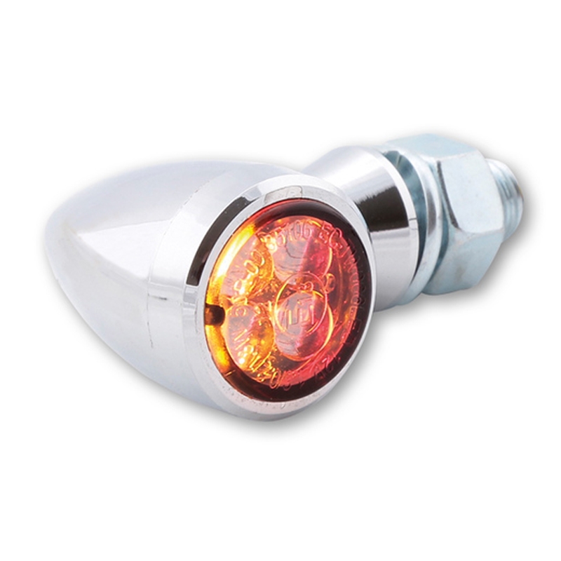 Highsider Smart Sixteen Bullet LED 3in1 Chrome motociklu bākugunis