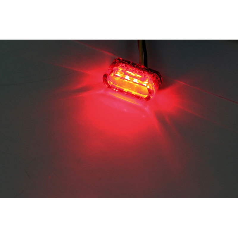 Aizmugures gaisma motociklam Highsider Smart Module 1 LED sarkans