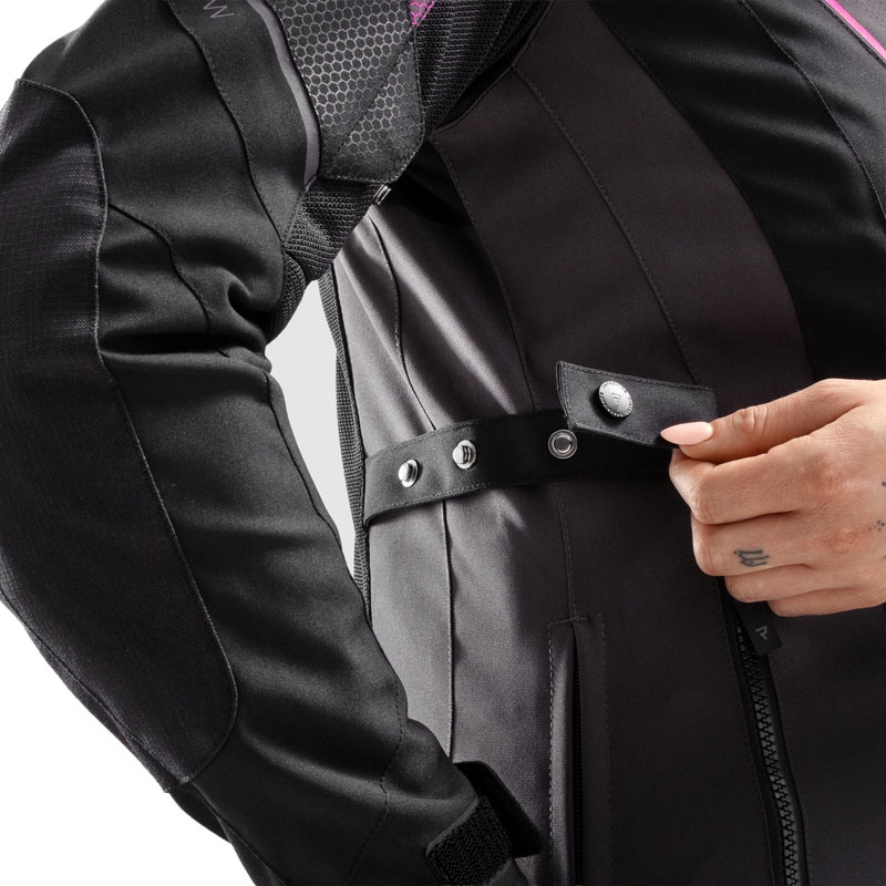 Sieviešu Rebelhorn Hiflow V Black-Grey-Pink Motocikla jaka