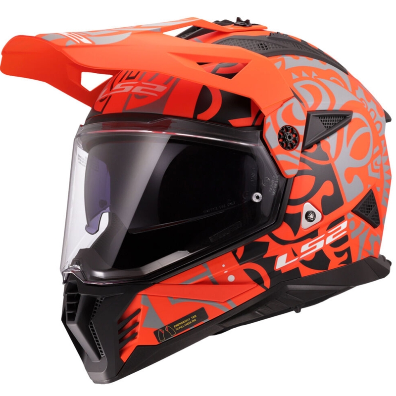 Enduro motocikla ķivere LS2 MX702 Pioneer II Rangi oranža