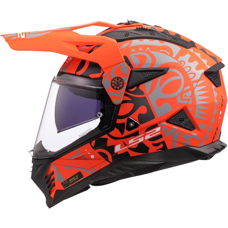 Enduro motocikla ķivere LS2 MX702 Pioneer II Rangi oranža