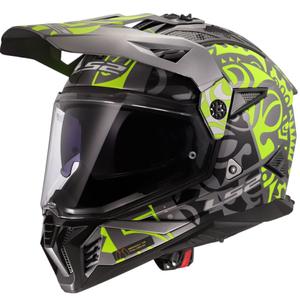 Enduro motocikla ķivere LS2 MX702 Pioneer II Rangi fluo dzeltena