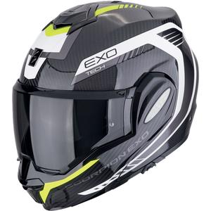 Scorpion EXO-TECH EVO CARBON COSY atverama motocikla ķivere melna-fluorescēti dzeltena