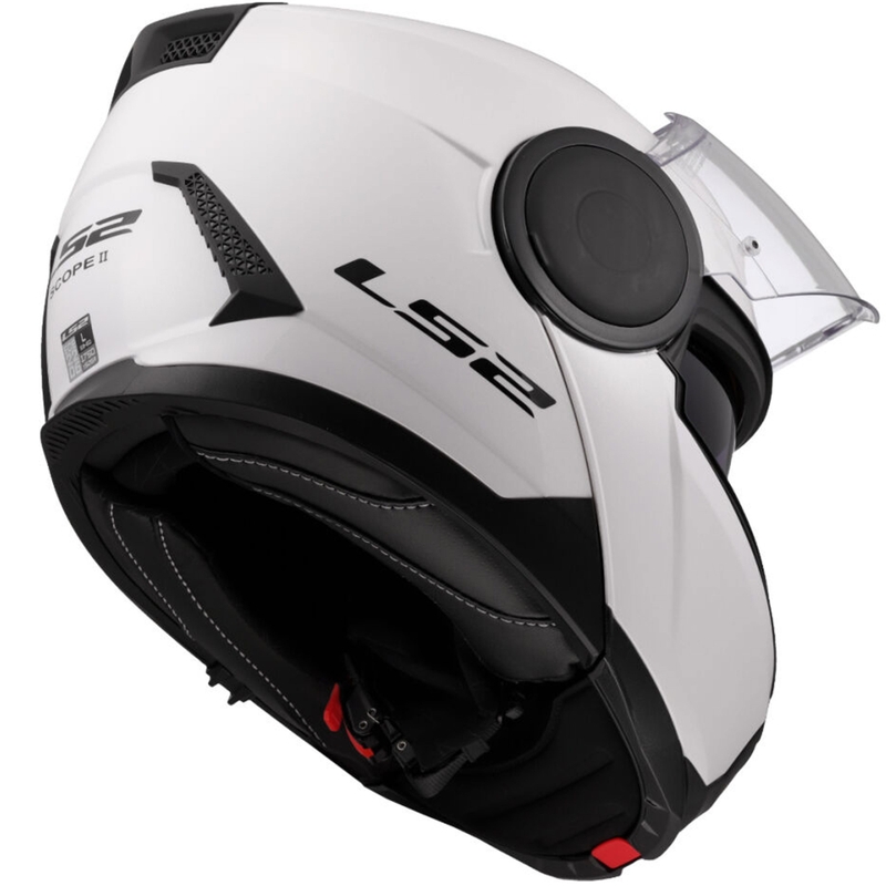 LS2 FF902 Scope II Solid balta flip-up moto ķivere