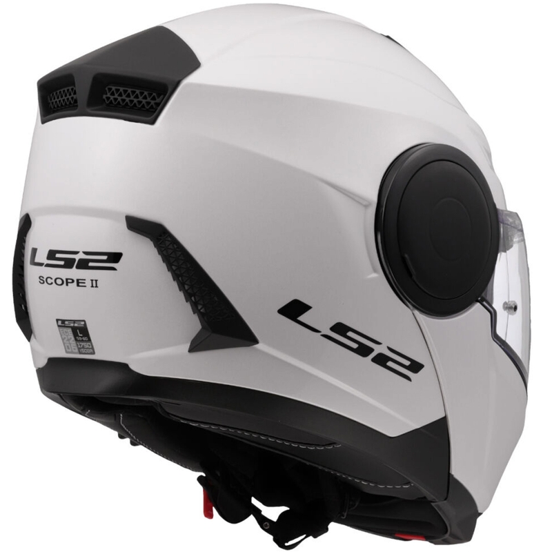 LS2 FF902 Scope II Solid balta flip-up moto ķivere