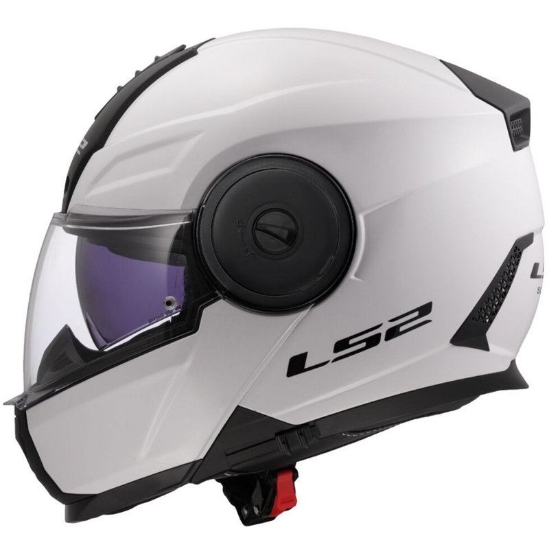LS2 FF902 Scope II Solid balta flip-up moto ķivere