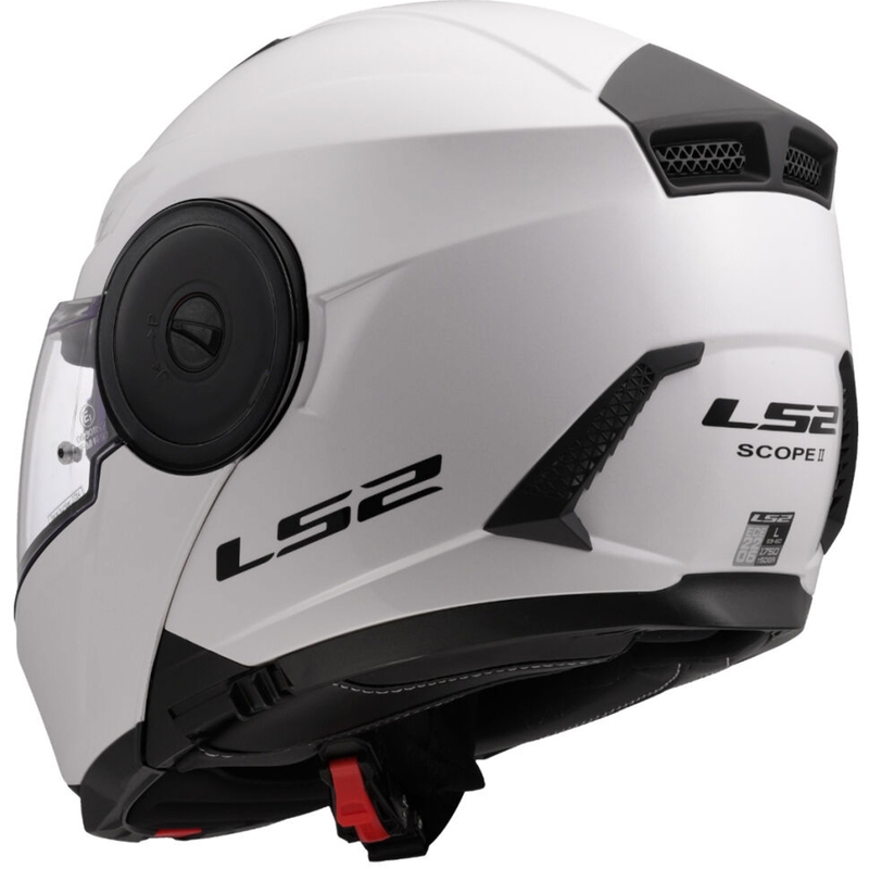 LS2 FF902 Scope II Solid balta flip-up moto ķivere