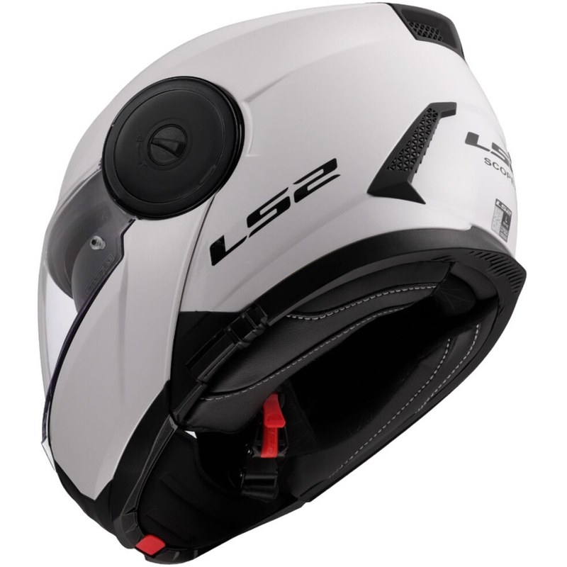 LS2 FF902 Scope II Solid balta flip-up moto ķivere