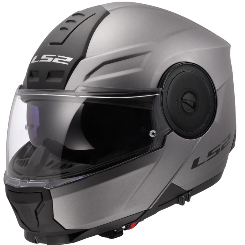 LS2 FF902 Scope II Solid matēta titāna flip-up motociklu ķivere