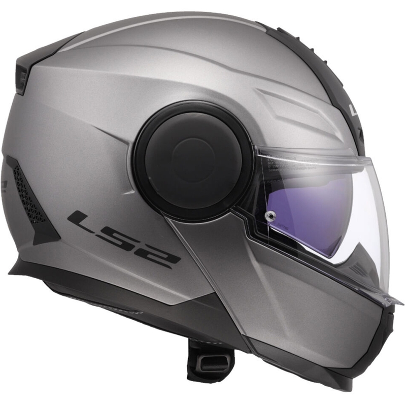LS2 FF902 Scope II Solid matēta titāna flip-up motociklu ķivere