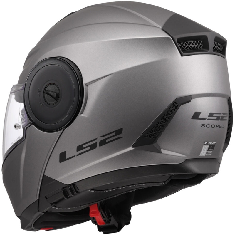 LS2 FF902 Scope II Solid matēta titāna flip-up motociklu ķivere