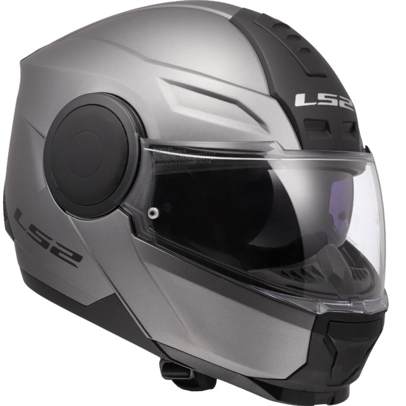 LS2 FF902 Scope II Solid matēta titāna flip-up motociklu ķivere